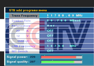 CCTV Receiver Pictures Signal Strength